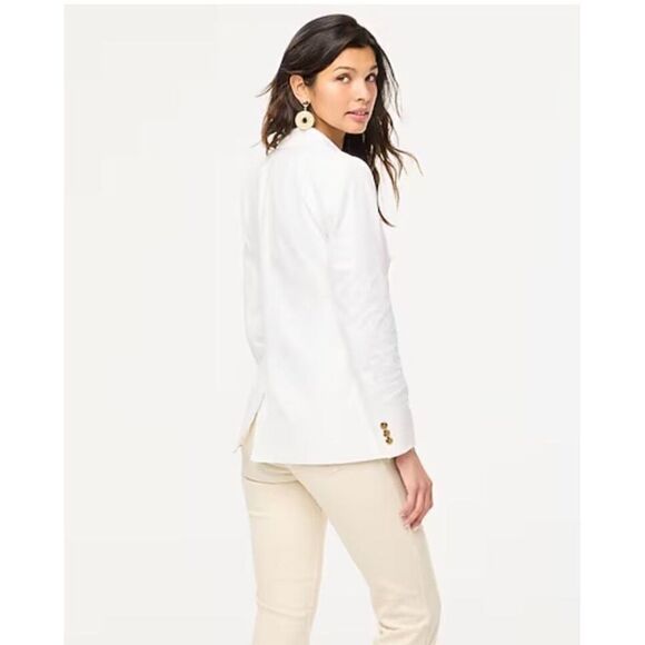 J Crew Blazer 0 Linen White - Picture 4 of 10